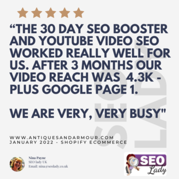 SEO Booster WordPress Shopify Freelance Consultant England UK Independent Google Digital Manager eCommerce